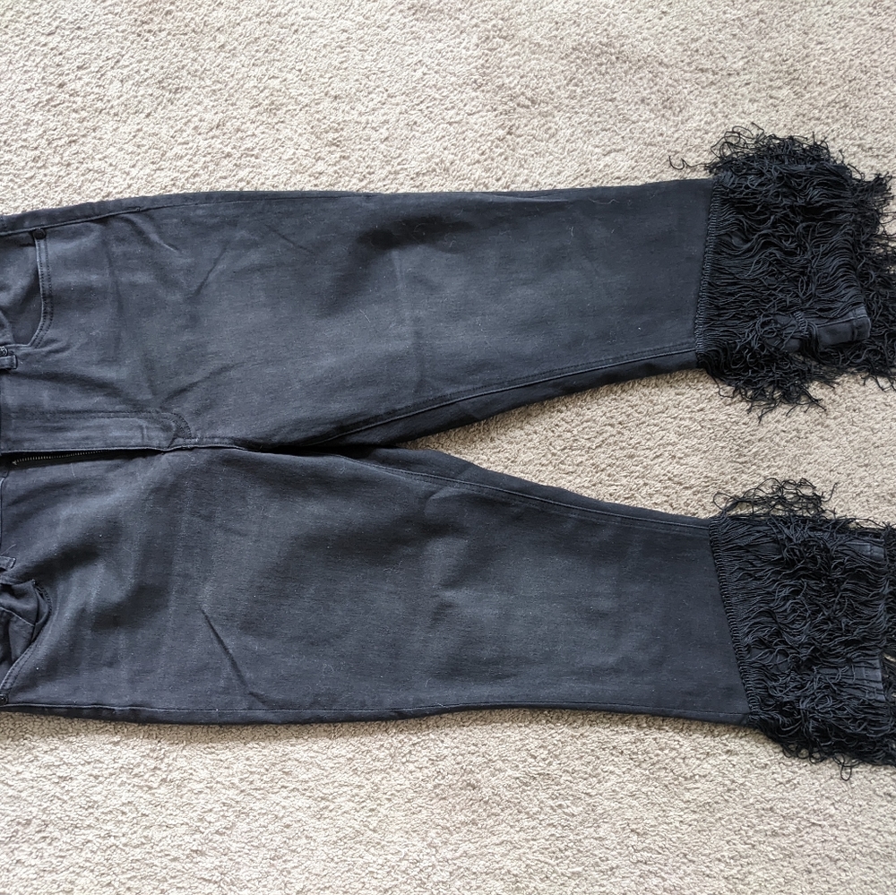 Diane Gilman DG2 Fringe crop jeans